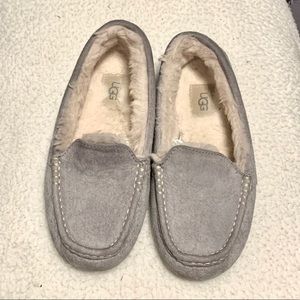 Grey UGG slipper loafers